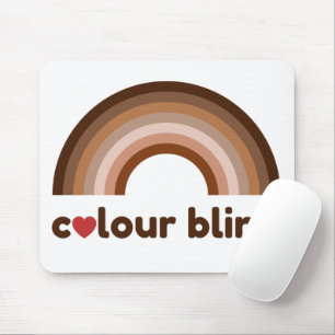 Colour blind love rainbow mouse pad