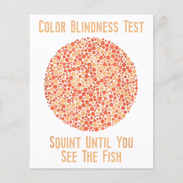 Colour Blind T Shirt - Funny Colour Blindness Test (Front)