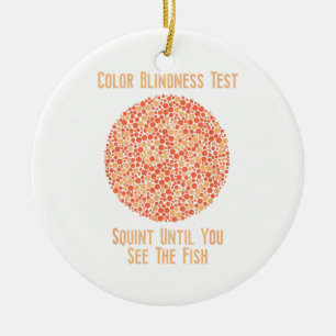 Colour Blind T Shirt - Funny Colour Blindness Test Ceramic Ornament