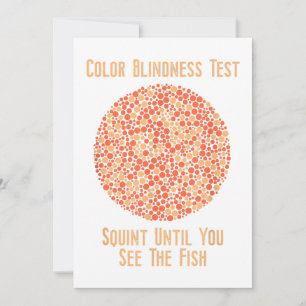 Colour Blind T Shirt - Funny Colour Blindness Test Invitation