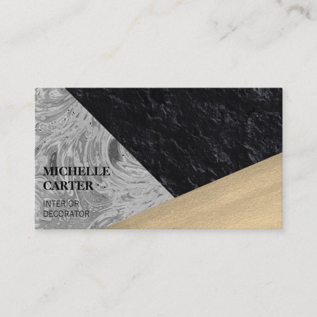 Colour Block | Abstract Art | Interior Designer Business Card (Front)