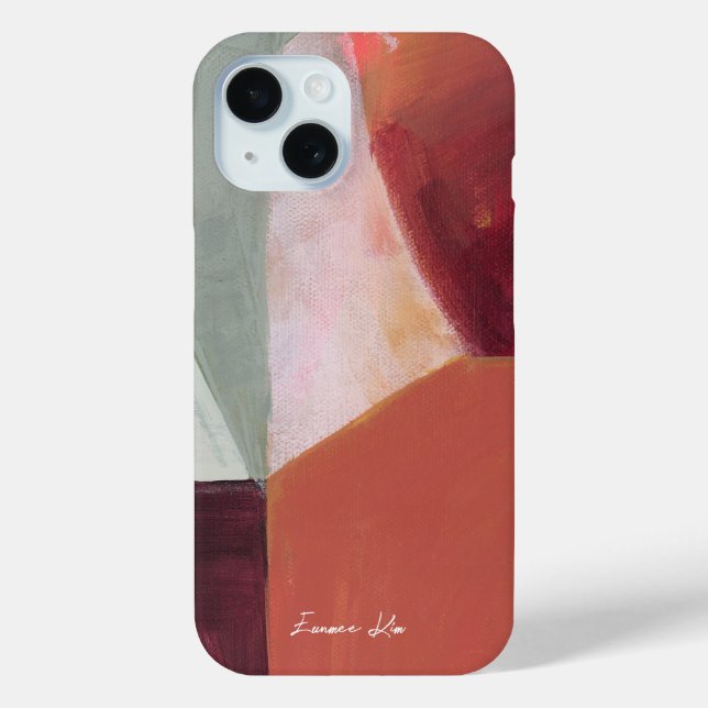 Colour block Abstract Art Personalized Name Case-Mate iPhone Case (Back)