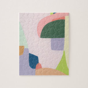 Colour Block Abstract Art Unique Holiday Gift Jigsaw Puzzle