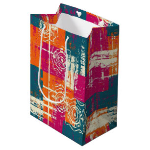 Colour Block Abstract Mid Century Pattern Medium Gift Bag