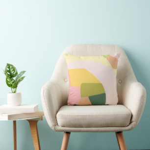 Colour block Abstract Painting Original Art Throw Pillow