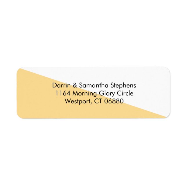 Colour Block - Butter Small Custom Address Labels (Front)