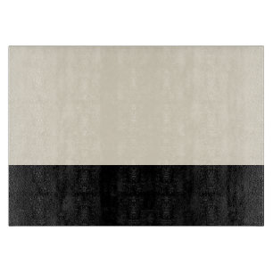 Colour Block Glass Cutting Board (Black/Egg)