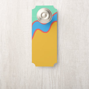 Colour Block Gold Blue Green Door Hanger