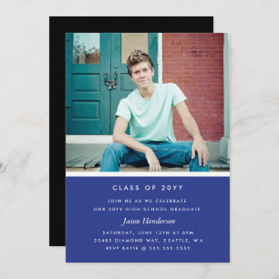 Colour Block Graduation Invite