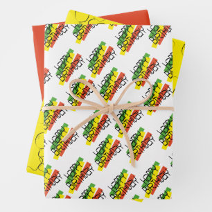 Colour Block Happy Birthday Occasion Wrapping Paper Sheet