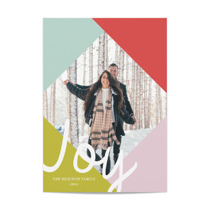 Colour Block Joy Holiday Card