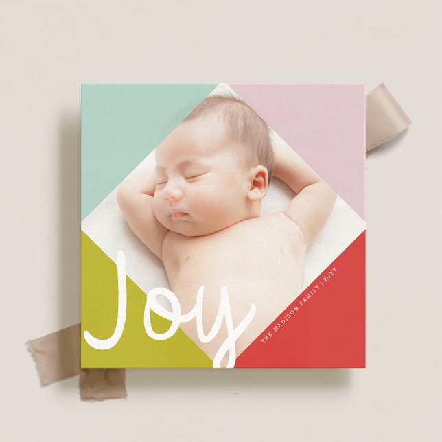 Colour Block Joy Holiday Card (Creator Uploaded)