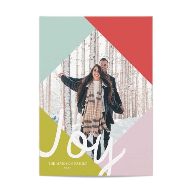 Colour Block Joy Holiday Card (Creator Uploaded)