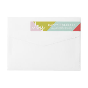 Colour Block Joy Wrap Around Label