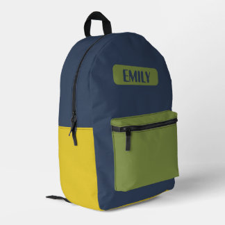 Colour Block Kids Backpack - Personalized Name