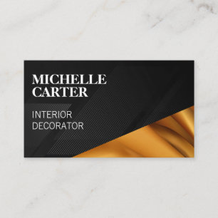 Colour Block Lines   Gold Silk Business Card