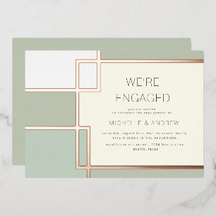 Colour Block Mid Century Modern Engagement