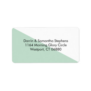 Colour Block - Mint Personalized Address Labels