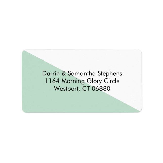 Colour Block - Mint Personalized Address Labels (Front)