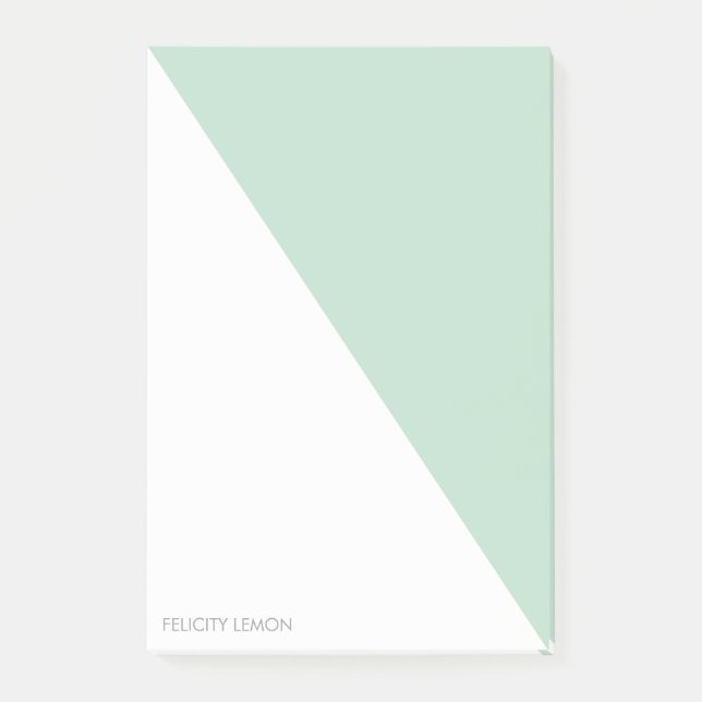 Colour Block - Mint Personalized Post-it® Notes (Front)