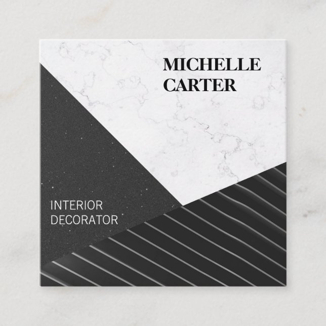Colour Block | Modern Art | Interior Designer Square Business Card (Front)