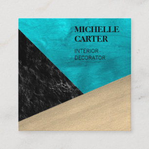 Colour Block   Modern Art   Interior Designer Square Business Card