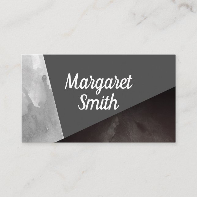 Colour Block Modern Watercolor Business Card (Front)