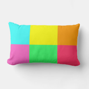 Colour Block Party_Where did you get that?! Lumbar Pillow