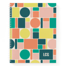 Colour Block Patterned Personalized Notebook