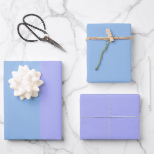 Colour Block Periwinkle Pastel Blue Solid Colour Wrapping Paper Sheet