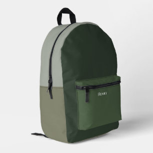 Colour Block Personalized with Name Printed Backpack
