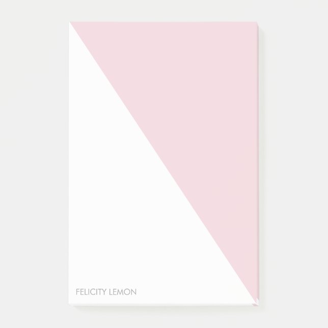 Colour Block - Pink Personalized Post-it® Notes (Front)
