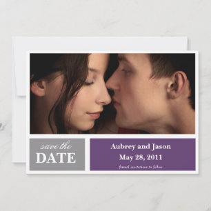 Colour Block Save the Date Announcement