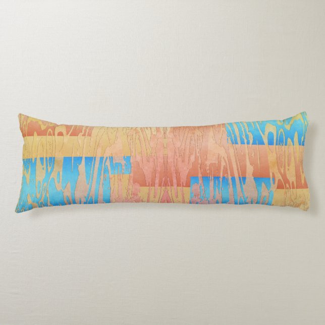 Colour Block Scratch Body Pillow (Front)