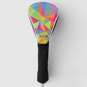 Colour block Stripe Monogram Name Rainbow Golf Head Cover