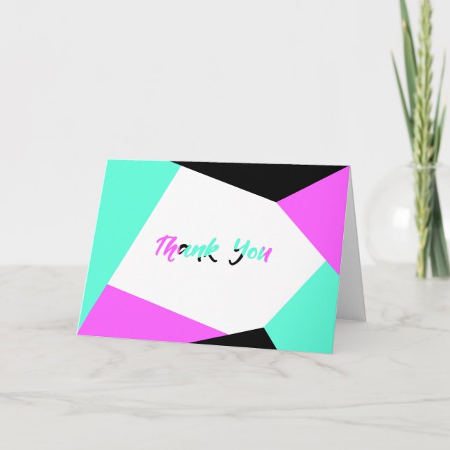 Colour Block Thank You Card (Front)