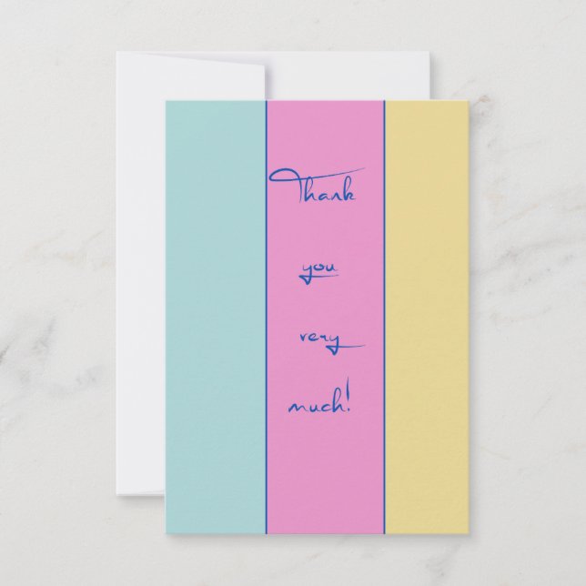 Colour Block Thank You Card (Front)