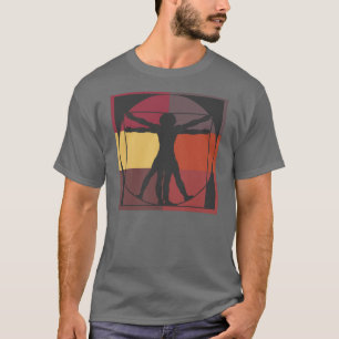 Colour Block Vitruvian Man T-Shirt