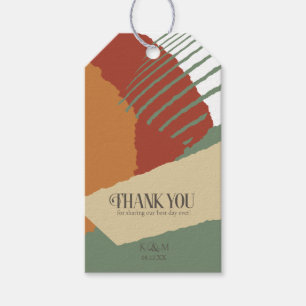 Colour Block Wedding Autumn ID740 Gift Tags