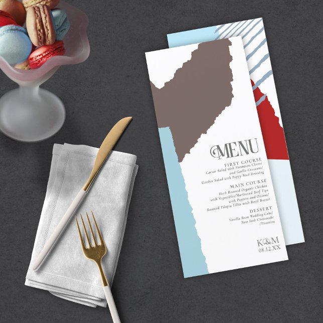 Colour Block Wedding Menu Winter ID740 (Creator Uploaded)