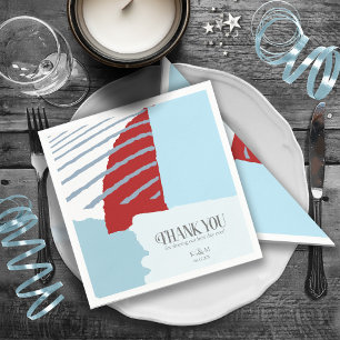 Colour Block Wedding Winter ID740 Napkin
