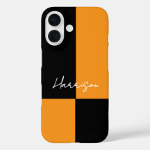 Colour Block Yellow Black Modern Personalized