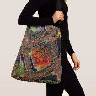 "Colour Blocking" Large Cross Body Tote Bag