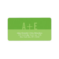 Colour Blocks Address Labels (Lime)
