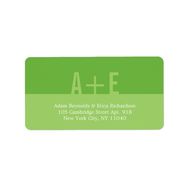 Colour Blocks Address Labels (Lime) (Front)