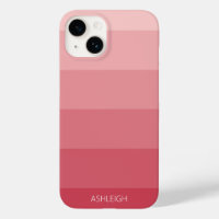 Colour Blocks Magenta Pink with Name I phone case
