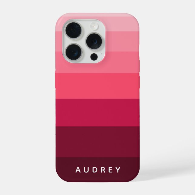 Colour Blocks Monochromatic Custom Text iPhone Case (Back)