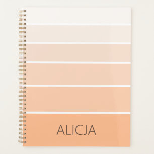 Colour Blocks Peach Fuzz   Elegant Name Planner