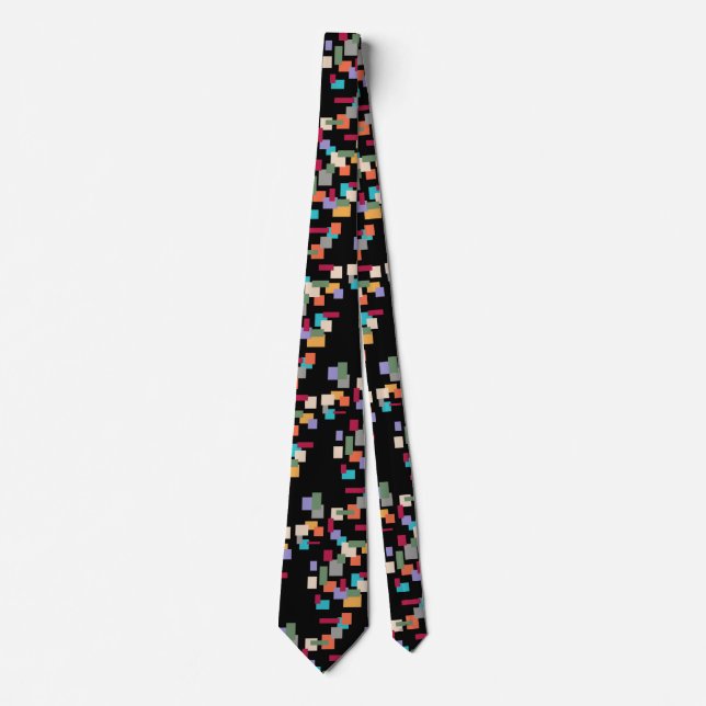 Colour blocks vintage retro tie (Front)