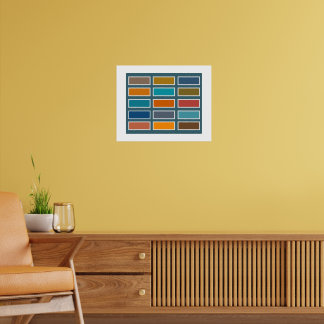 Colour Bricks (retro) Poster